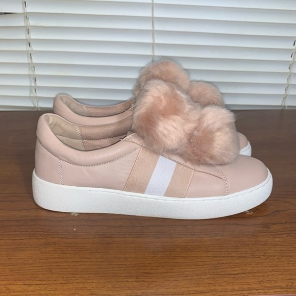 Nine West Shoes - Nine West Womens Pom Pom Pink Leather Sneakers- Size 6